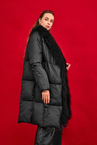 Genuine Lama Fur Premium Down Coat - By Baano