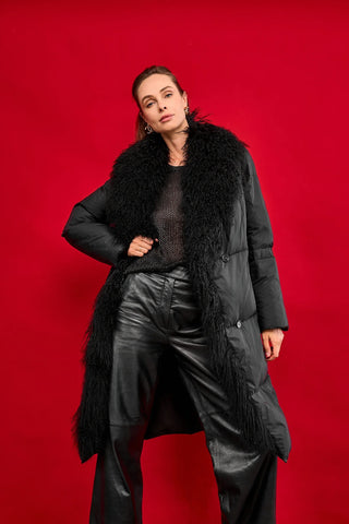 Genuine Lama Fur Premium Down Coat - By Baano