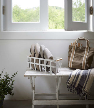 Storage Basket - Small - Steel + Wood - By Baano
