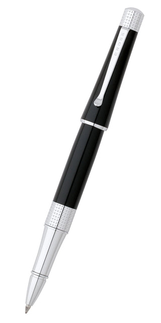 Beverly Black Lacquer Rollerball Pen - By Baano