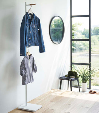 Coat Rack (63.98" H)  - Steel + Wood - By Baano
