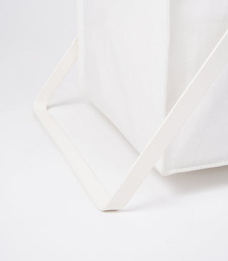 Laundry Hamper with Cotton Liner - Two Sizes - Steel + Cotton - By Baano