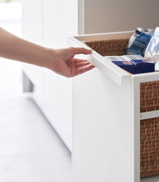 Two-Tier Hideaway Storage Cart (24" H)  - Steel - By Baano