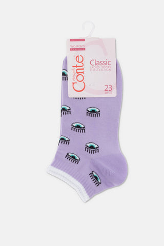Cotton Ankle Socks Conte Classic - 438 Eyes - By Baano