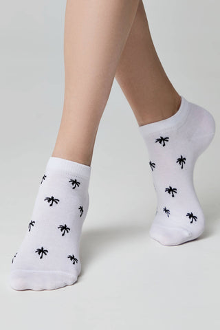Cotton Ankle Socks Conte Active - 589 Palm Trees - By Baano