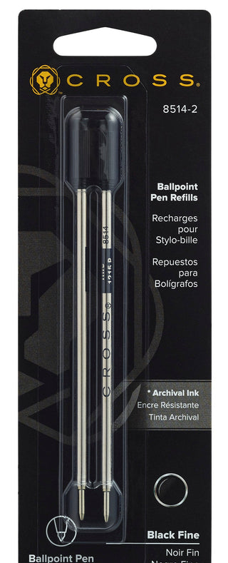 Ballpoint Pen Refill - Black - Fine - Dual Pack - By Baano