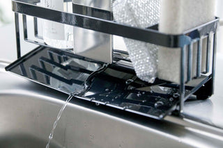 Sponge & Bottle Holder - Steel - By Baano
