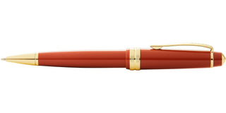 Bailey Light™ Polished Amber Resin and Gold Tone Ballpoint Pen - By Baano