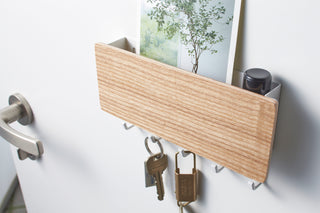 Magnetic Key Rack - Steel + Wood - By Baano