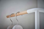 Corner Leaning Coat Hanger (63" H)  - Steel + Wood - By Baano