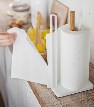 Paper Towel Holder - Steel + Wood - By Baano