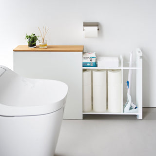 Pull-Out Bathroom Storage Cabinet - Steel + Wood - By Baano
