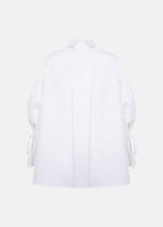 Quarta Open Shoulders White Organic Cotton Shirt