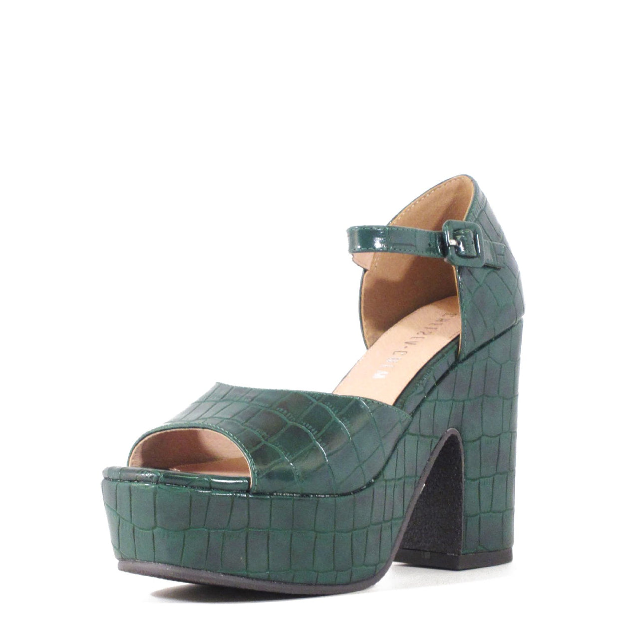 Quill Croco Platform Heels