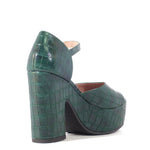 Quill Croco Platform Heels