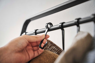 Coat Rack with Hat Storage (66" H)  - Steel + Wood - By Baano