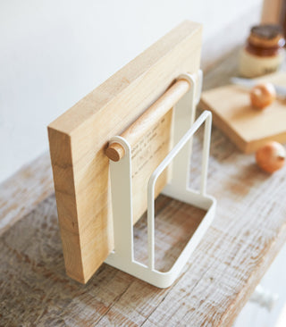 Cutting Board Stand - Steel + Wood - By Baano