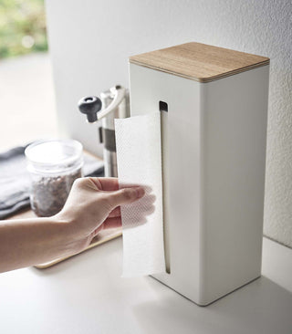 Two-Sided Tissue Case - Steel + Wood - By Baano