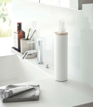 Round Tissue Case - Steel + Wood - By Baano