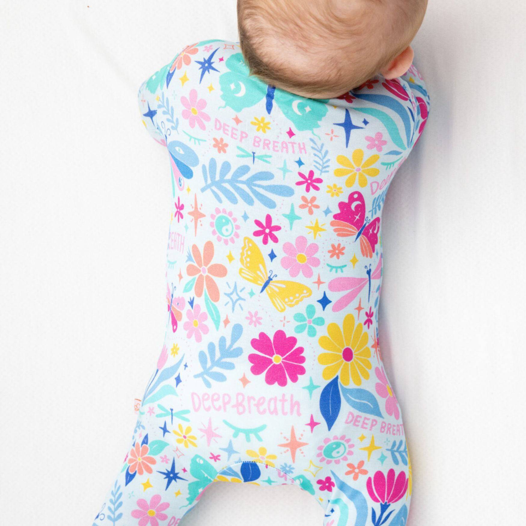 The Second-Skin Footie | Om Baby (Light Blue)