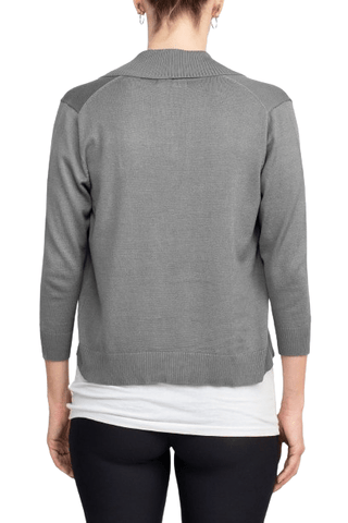 Esperanza Open Front 3/4 Sleeve Cropped Rayon Cardigan - Glamourous Grace