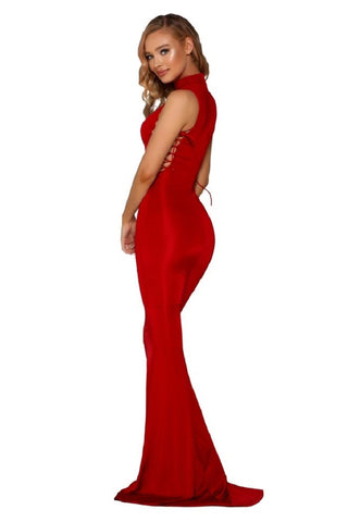 Red Bodycon Long Formal Dress