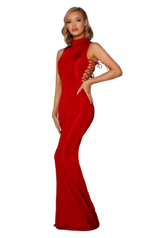 Red Bodycon Long Formal Dress