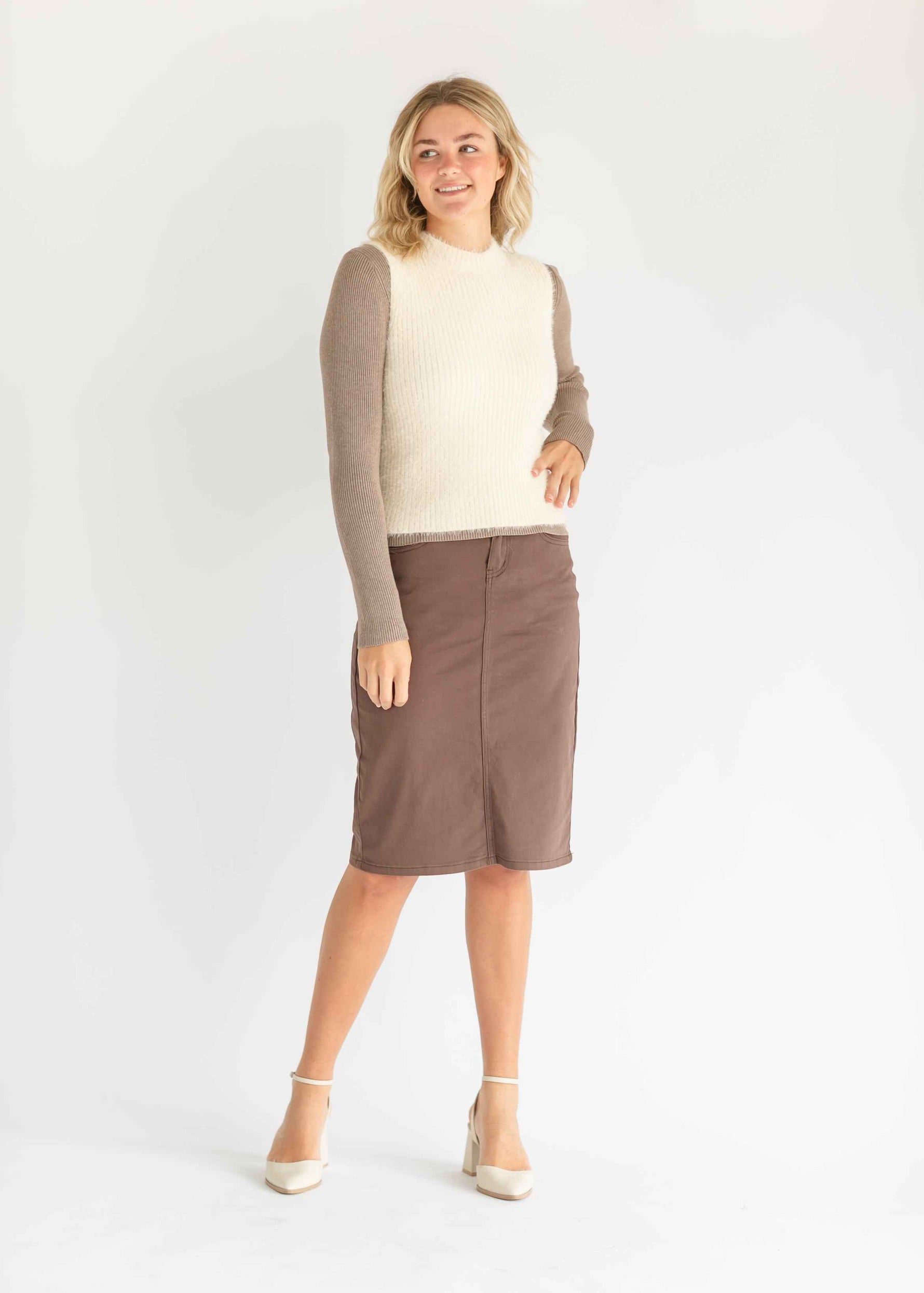 Remi Denim Midi Skirt