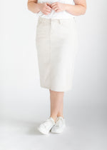 Remi Cloud Denim Midi Skirt - By Baano