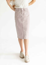 Remi Lilac Denim Midi Skirt - FINAL SALE