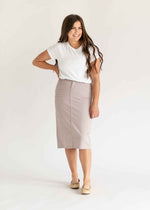 Remi Lilac Denim Midi Skirt - FINAL SALE