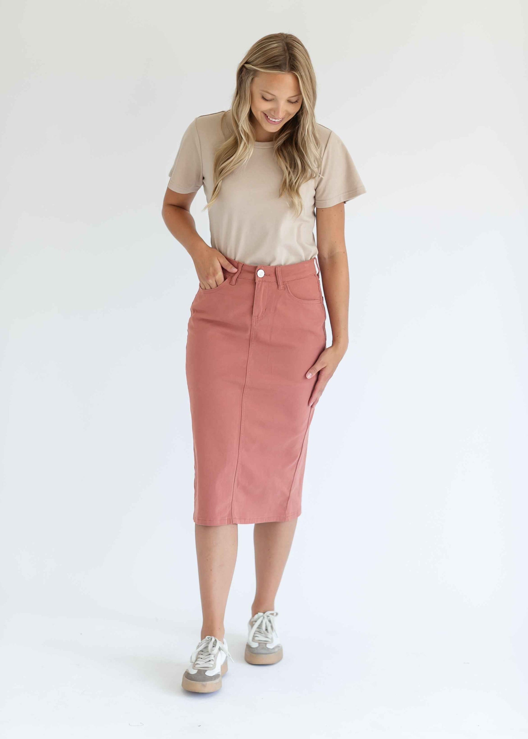 Remi Denim Midi Skirt