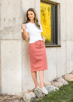 Remi Denim Midi Skirt - By Baano
