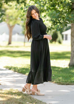 Renee Smocked Bodice Long Sleeve Maxi Dress - Glamourous Grace