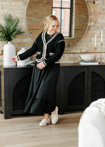 Renee Smocked Bodice Long Sleeve Maxi Dress - Glamourous Grace