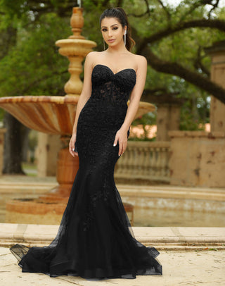 Size 6, Reva Corset Gown - Black - FINAL SALE - By Baano
