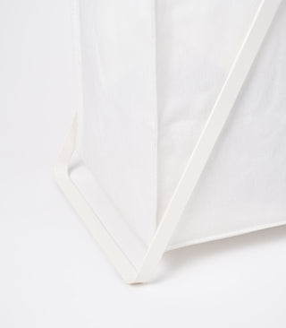 Laundry Hamper with Cotton Liner - Two Sizes - Steel + Cotton - By Baano