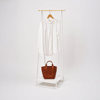 Coat Rack with Shelf (55" H)  - Steel - By Baano