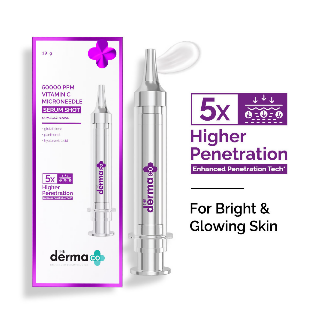 The Derma Co 50000 PPM Vitamin C Microneedle Serum Shot