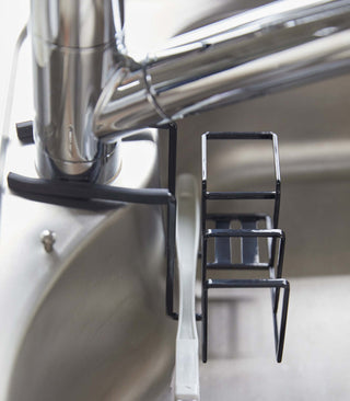 Faucet-Hanging Sponge & Brush Holder - Steel - By Baano