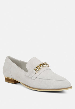 Ricka Chain Embellished Loafers