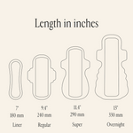 Organic Long Pads with wings - Night 3 pack Bundle - By Baano