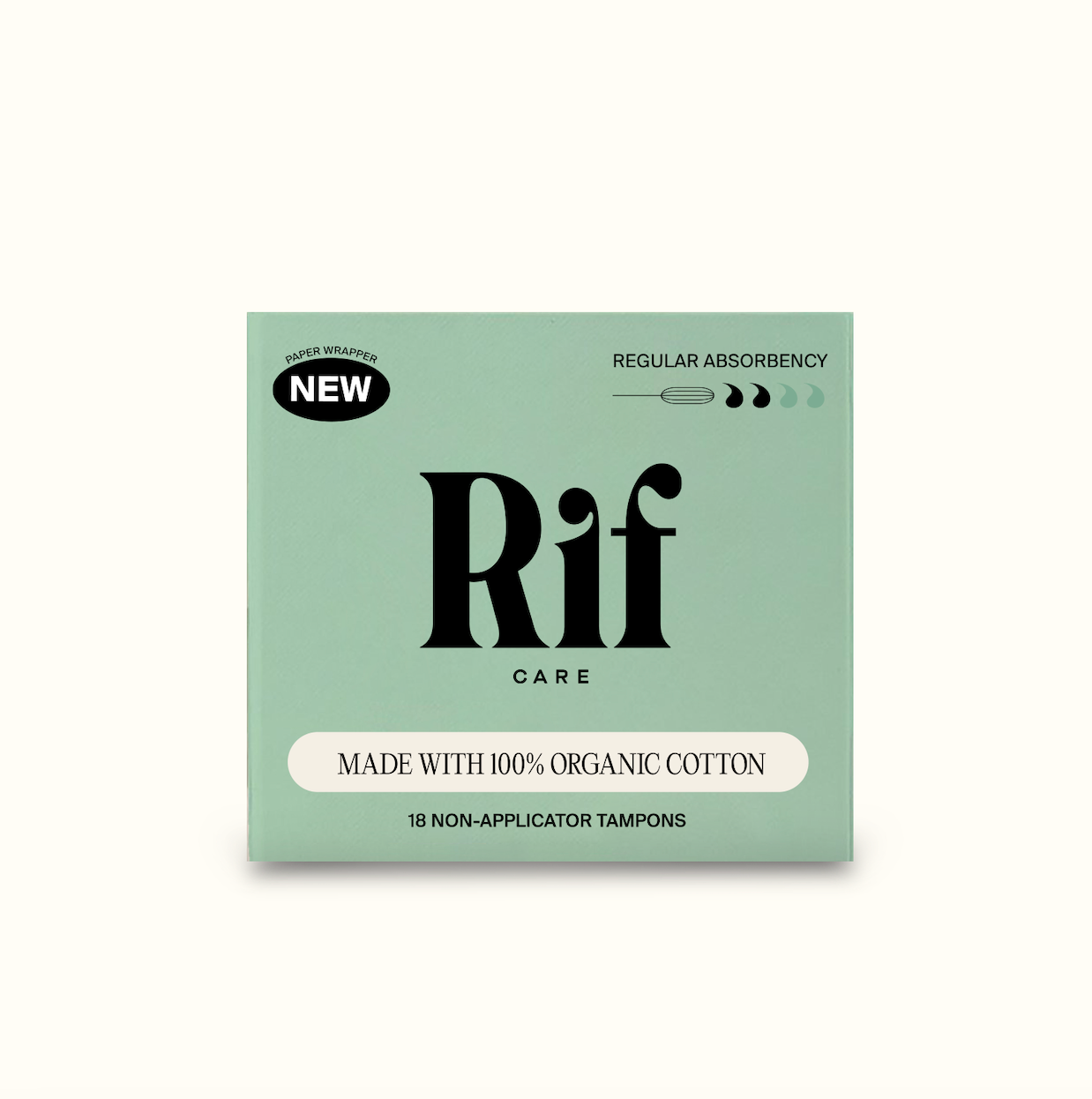 Organic Cotton Non-Applicator Tampons - Regular Absorbency Rif care