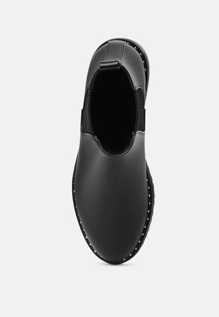 Riri Studded Solid Chelsea Boots