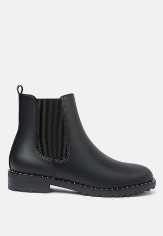 Riri Studded Solid Chelsea Boots