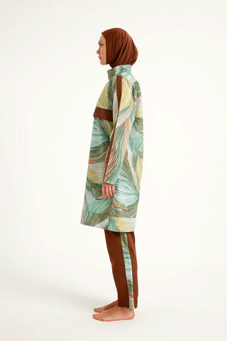 Brown Full Coverage Modest Swimwear Set for Women R2512 - By Baano