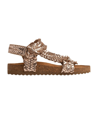River Dance Woven Sandal in Champagne Naughty Monkey