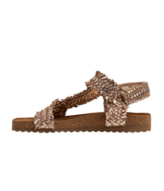 River Dance Woven Sandal in Champagne Naughty Monkey