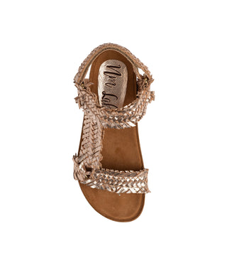 River Dance Woven Sandal in Champagne Naughty Monkey