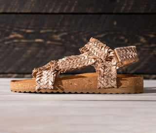 River Dance Woven Sandal in Champagne Naughty Monkey
